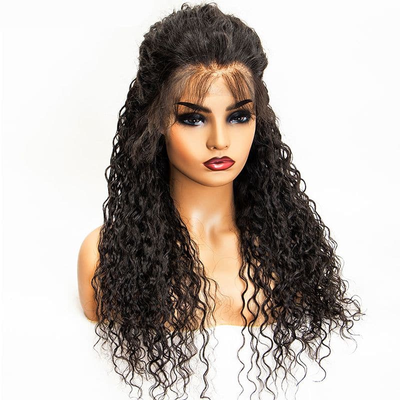 Pre Plucked Water Wavy 360 Lace Frontal Wig5