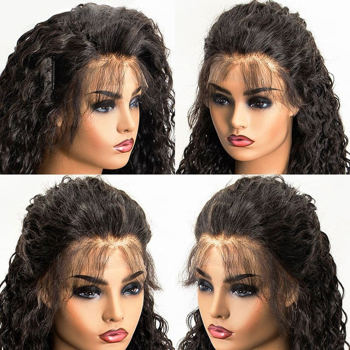 Pre Plucked Water Wavy 360 Lace Frontal Wig6