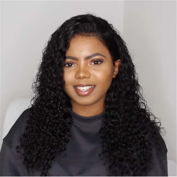 Pre Plucked Water Wavy 360 Lace Frontal Wig7