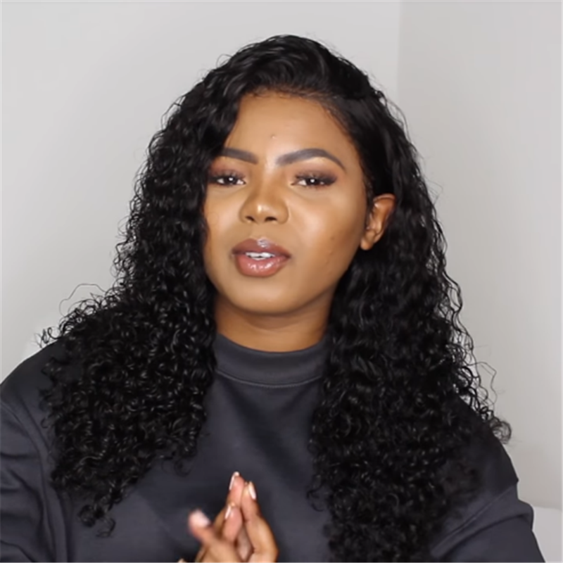 Pre Plucked Water Wavy 360 Lace Frontal Wig8