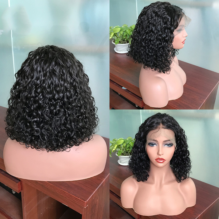 Pre Plucked Water Wave 360 HD Lace Frontal BOB Wig OBBF-2