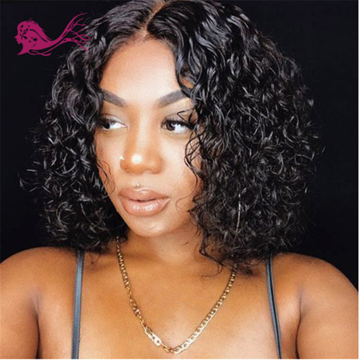 Pre Plucked Deep Curly HD Clear Lace Front BOB Wig OBBD-3