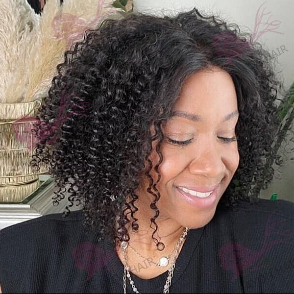 5x5 HD Lace Closure Wig Jerry Curly BOB Human Hair BJCY255