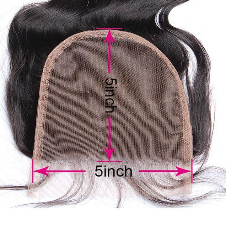 5x5 Lace Closure Yaki Straight Human Hair