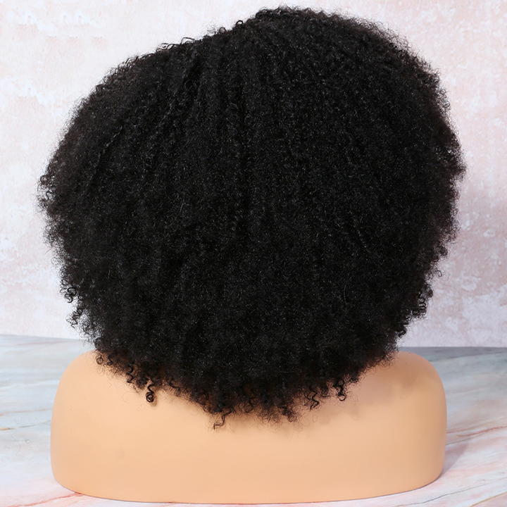 U Part Wig Bob Afro Kinky Curly Human Hair UOKK-1