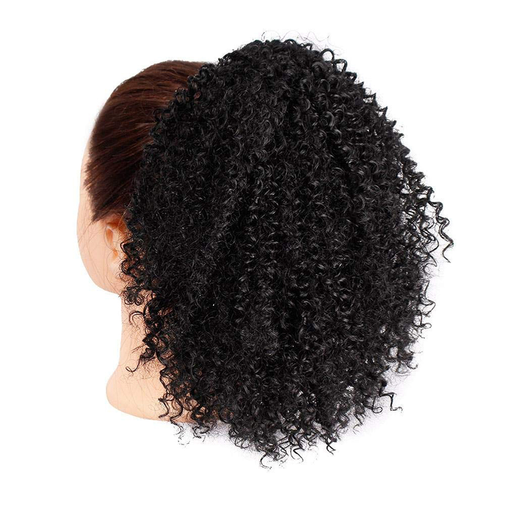 Drawstring Ponytail Kinky Curly Brazilian Human Hair