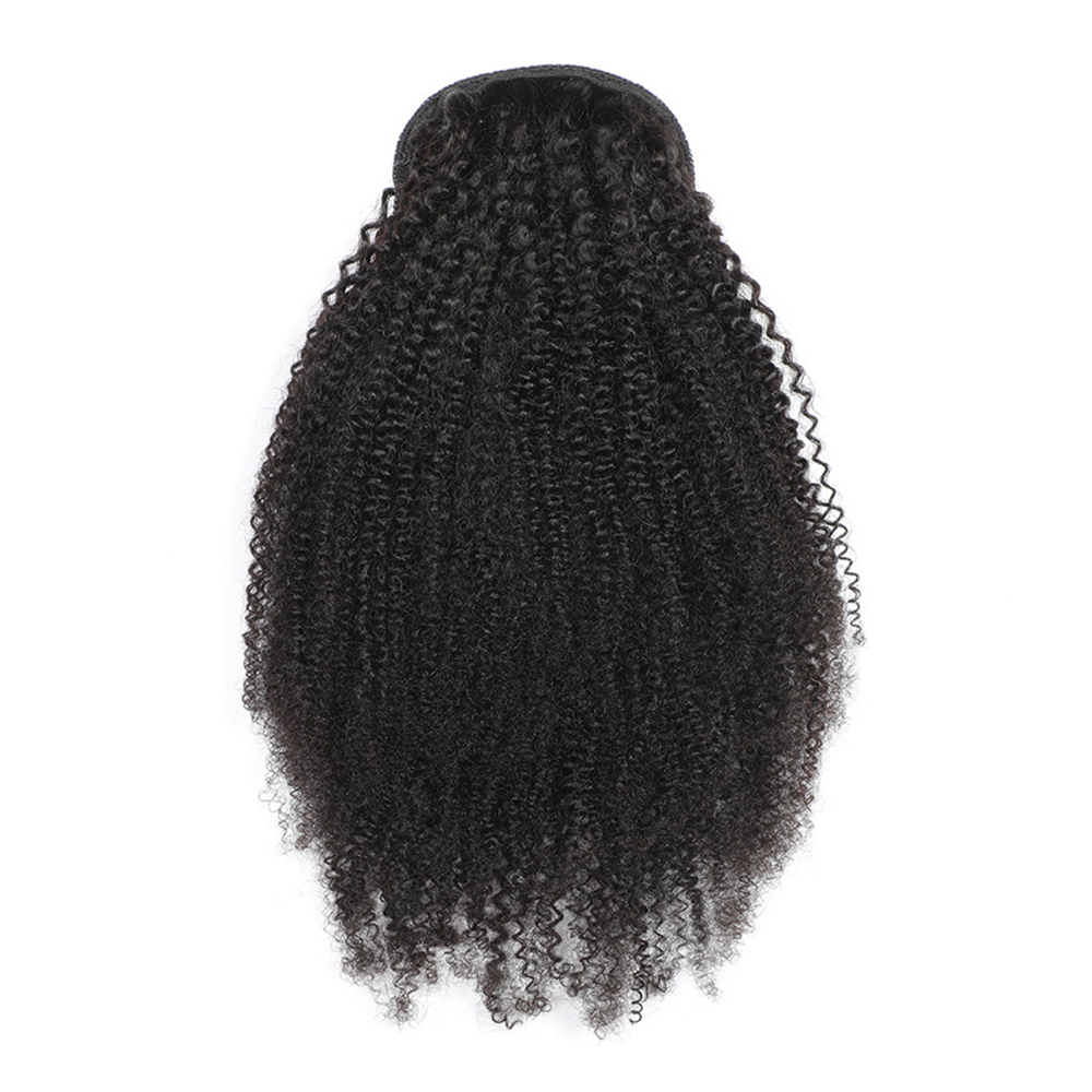 Drawstring Ponytail Kinky Curly Brazilian Human Hair