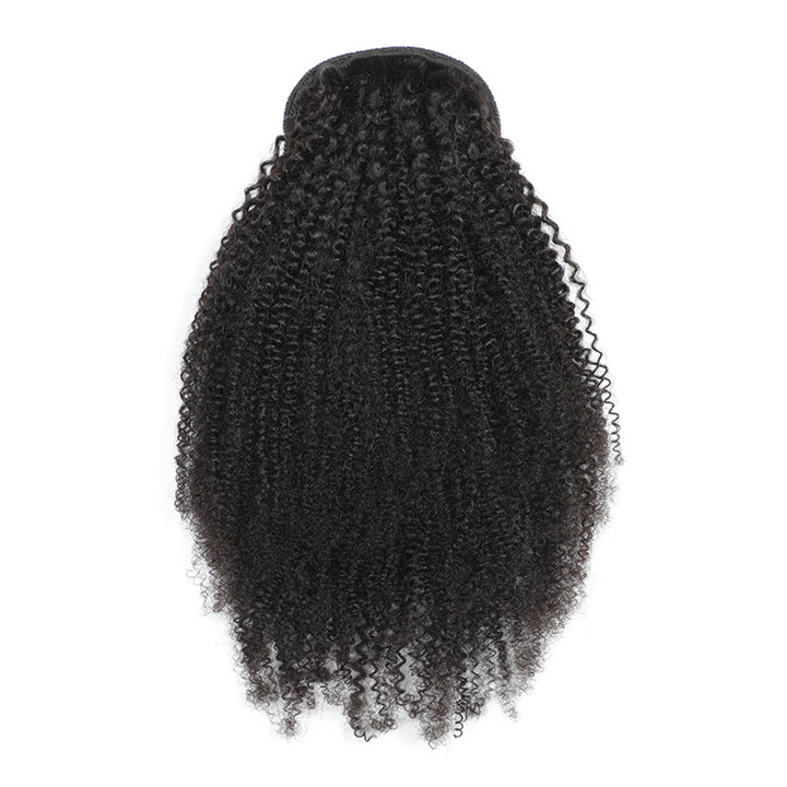 Drawstring Ponytail Kinky Curly Brazilian Human Hair