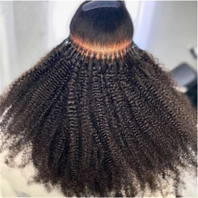 Micro Loop HAIR EXTENSION Afro Kinky Curly Human Hair