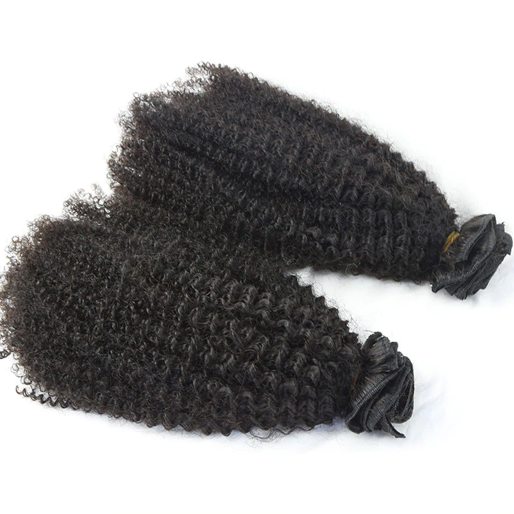 clip in hair extension Afro Kinky Curly Brazilian Human Hair