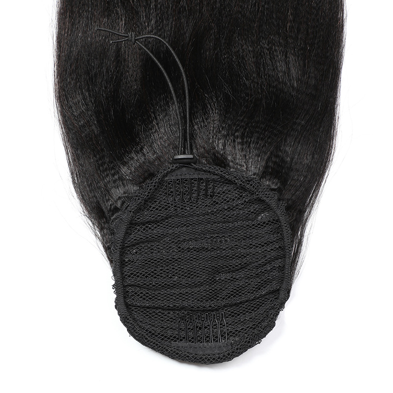 DRAWSTRING PONYTAIL Yaki Straight Brazilian Human Hair