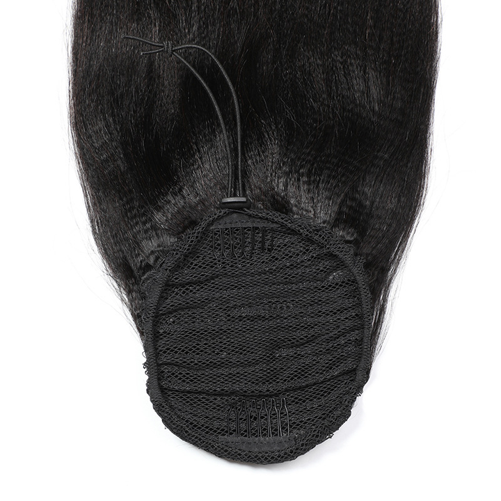 DRAWSTRING PONYTAIL Yaki Straight Brazilian Human Hair