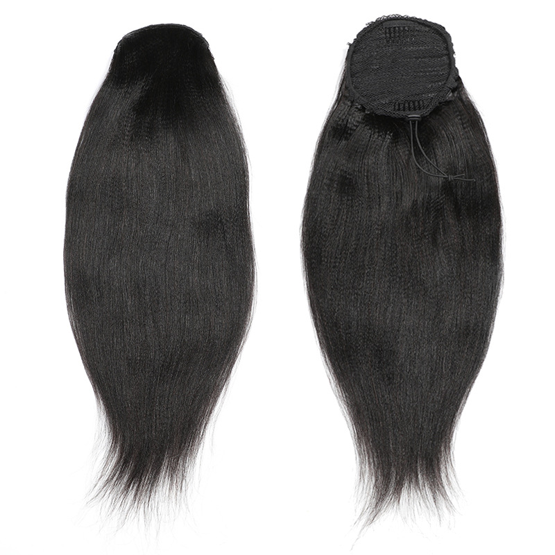 DRAWSTRING PONYTAIL Yaki Straight Brazilian Human Hair