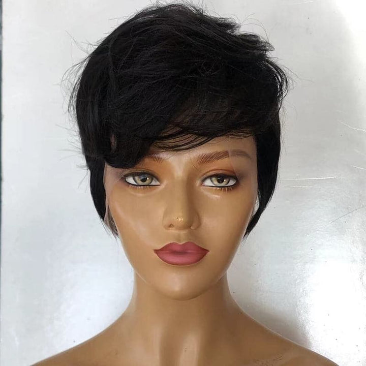 Summer Wig Pre-Styled Pixie Cut Straight Side Part Lace Front Wig PCW01