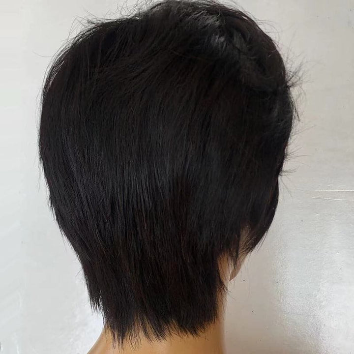 Summer Wig Pre-Styled Pixie Cut Straight Side Part Lace Front Wig PCW01