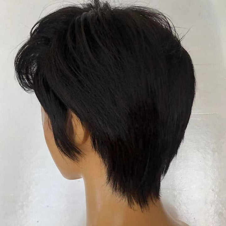 Summer Wig Pre-Styled Pixie Cut Straight Side Part Lace Front Wig PCW01