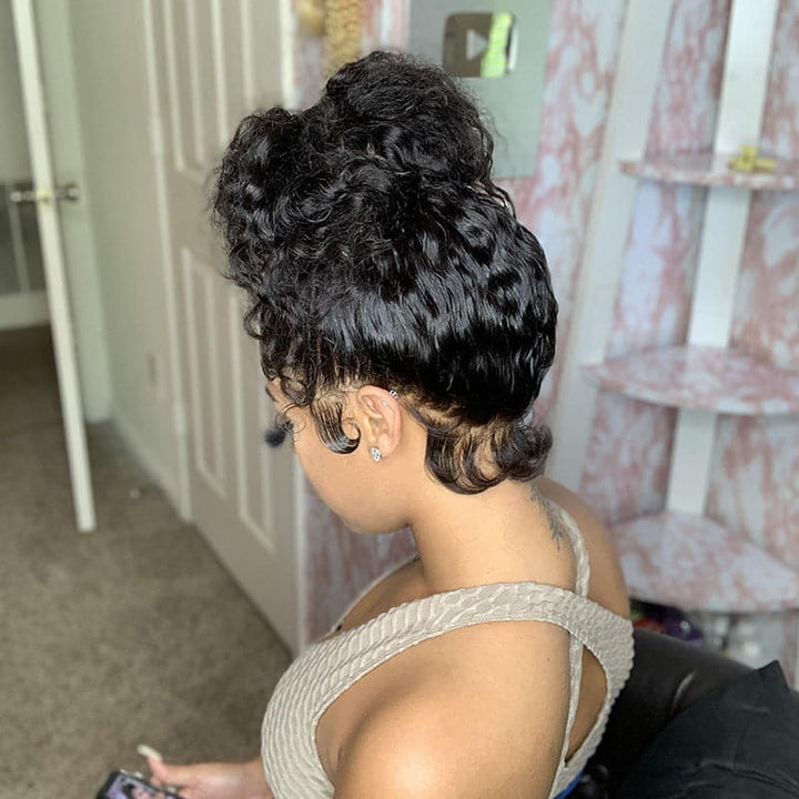 New Pre Plucked Wand Curly 360 HD Lace Frontal  Wig  WDC360