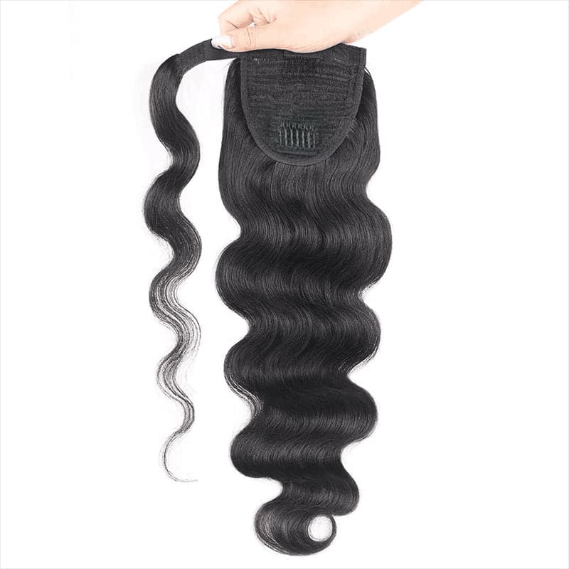 Wrap Around Ponytail Body Wave Brazilian Human Hair