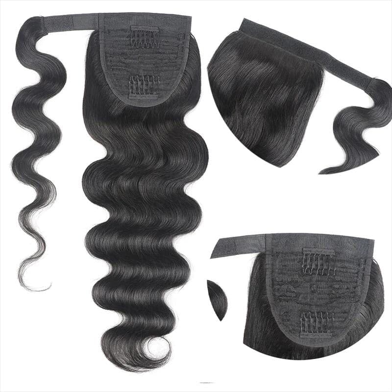 Wrap Around Ponytail Body Wave Brazilian Human Hair