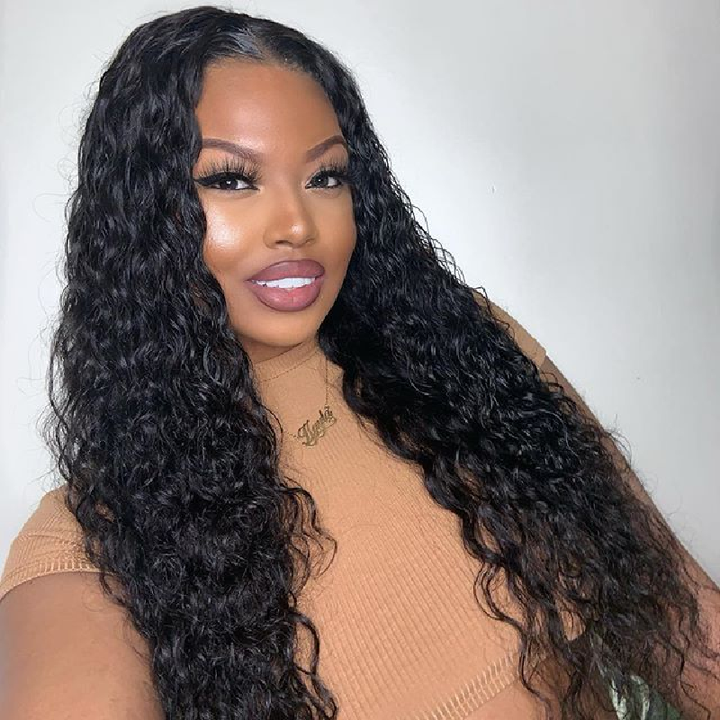 Transparent Lace Deep Curly 13x4 Lace Front Wig 8