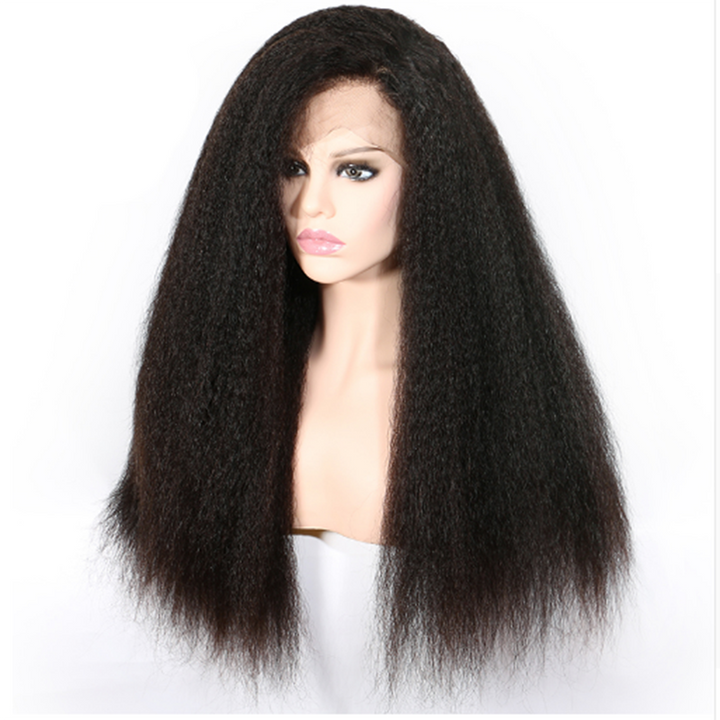 Transparent Lace Kinky Straight 13x4 Lace Front Wig3