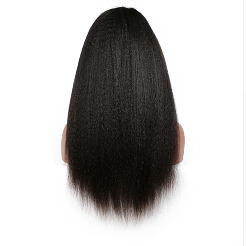 Transparent Lace Kinky Straight 13x4 Lace Front Wig7