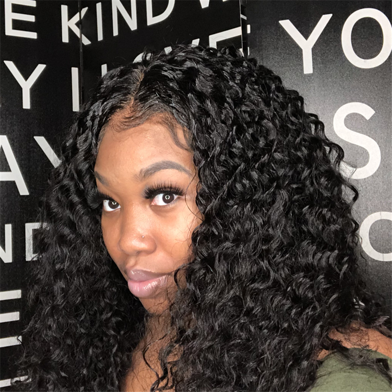 Transparent Lace Loose Curly 13x4 Lace Front Wig BBL-31