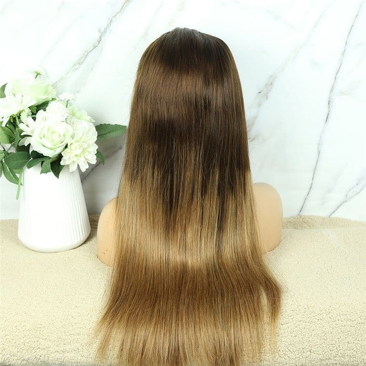 Ombre #1B/4/30 Color Straight 13x4 T Part Lace Front Wig BCSTT-1