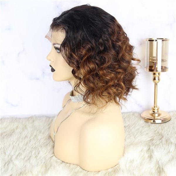 Pre Plucked Ombre #1B/30 Loose Deep Wave Lace Front BOB Wig OBCG-1