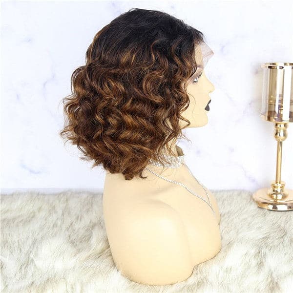 Pre Plucked Ombre #1B/30 Loose Deep Wave Lace Front BOB Wig OBCG-1