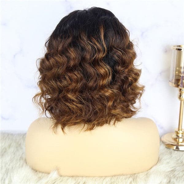 Pre Plucked Ombre #1B/30 Loose Deep Wave Lace Front BOB Wig OBCG-1