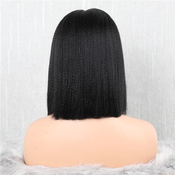 Pre Plucked Light Yaki Straight HD Lace Front BOB Wig OBCY-1