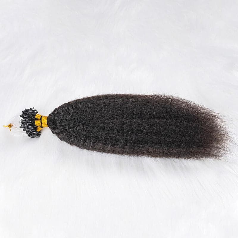 miccro links hair extensiosn kinky straight
