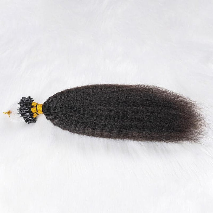 miccro links hair extensiosn kinky straight