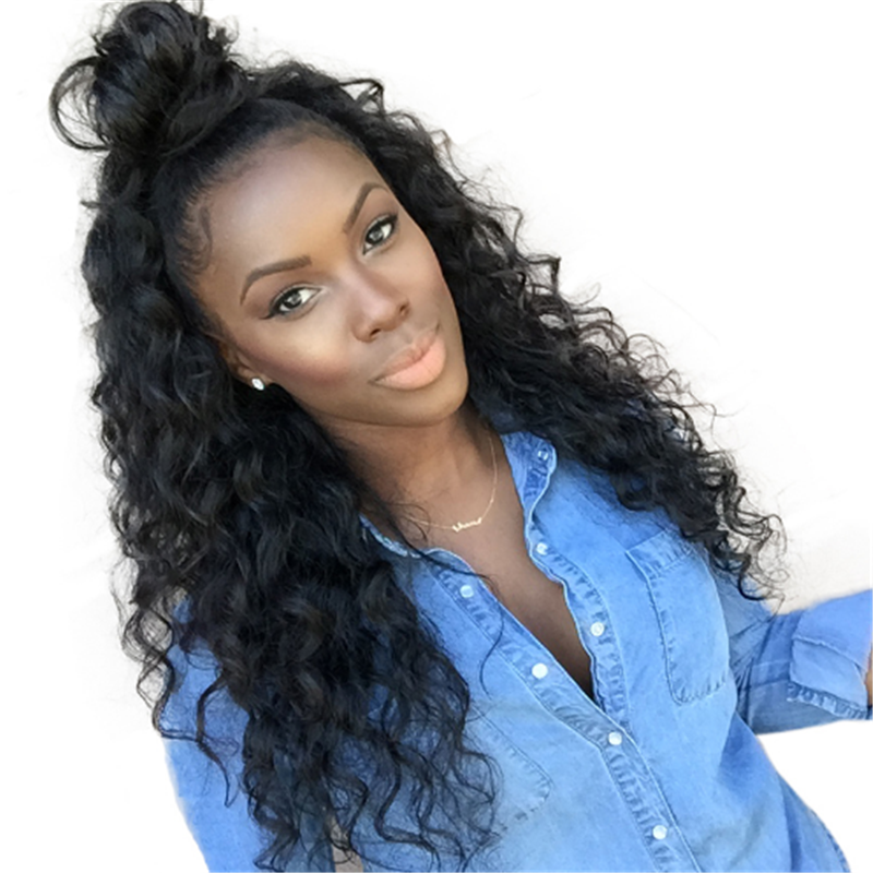 New Pre Plucked Loose Deep Wave 360 HD Lace Frontal Wig BWG-4