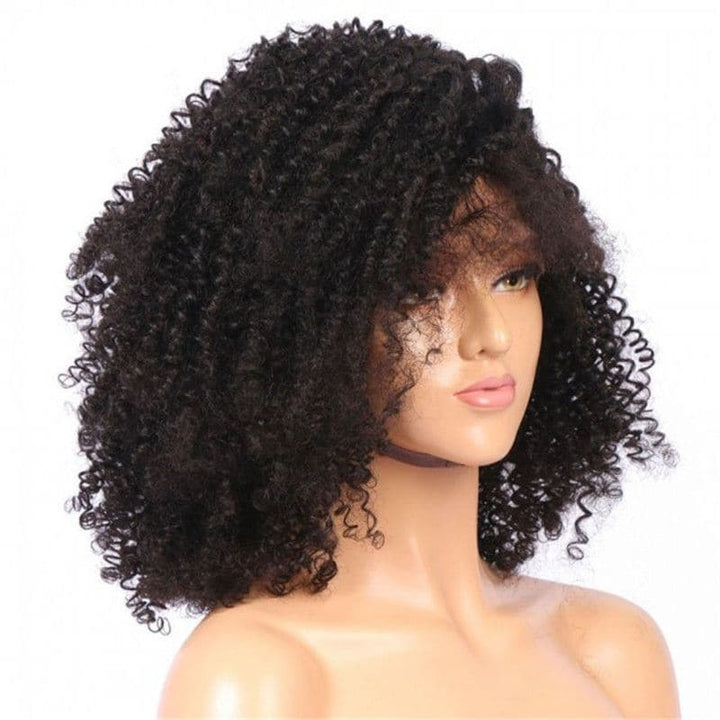 Transparent Lace Kinky Curly 13x4 Lace Front BOB Wig OBBK-1