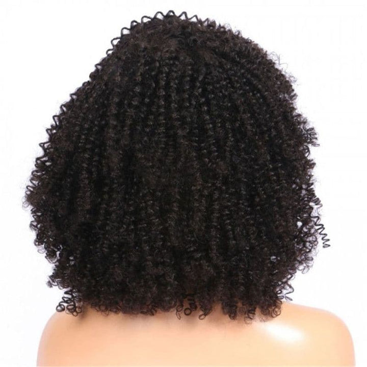 Transparent Lace Kinky Curly 13x4 Lace Front BOB Wig OBBK-1