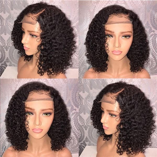 Pre Plucked Short BOB Tight Curly HD Lace Front Wig OBCD-2