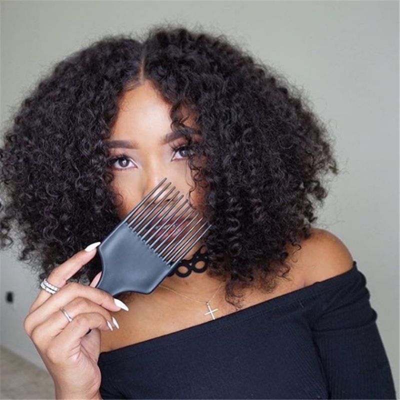 Transparent Lace Kinky Curly 13x4 Lace Front Wig BBK-1