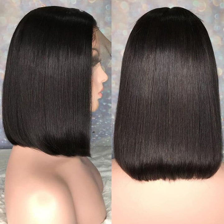 10A Grade Silky Straight 13x6 Lace Front Blunt Cut BOB Wig 10AOBTT