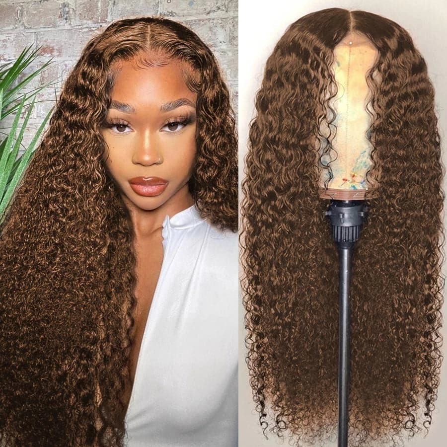 Brown #4 Body Wave 5x5 Lace Closure Wig Human Hair LCBW